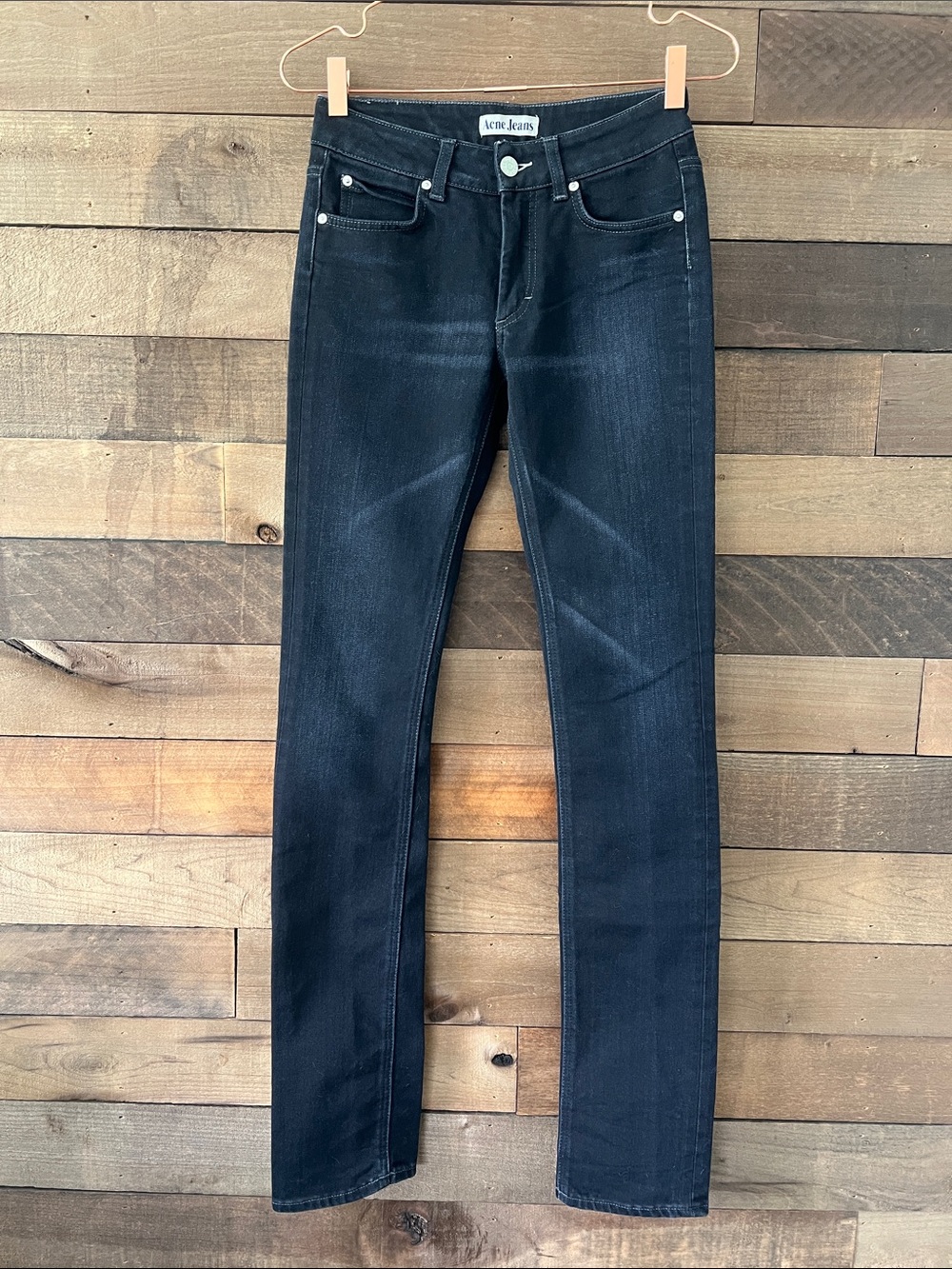 NWOT Acne Jeans Women's Hex Triumph Skinny Denim Jeans in Black Size 26x34